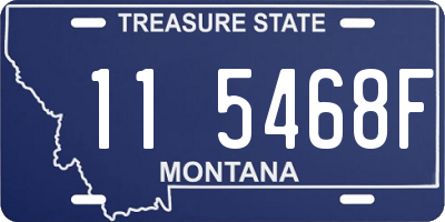 MT license plate 115468F