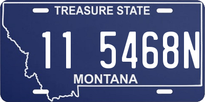 MT license plate 115468N