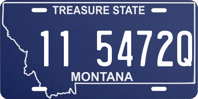 MT license plate 115472Q