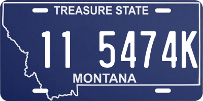 MT license plate 115474K