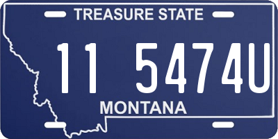 MT license plate 115474U