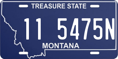MT license plate 115475N