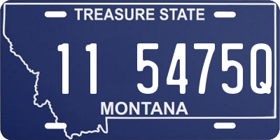 MT license plate 115475Q