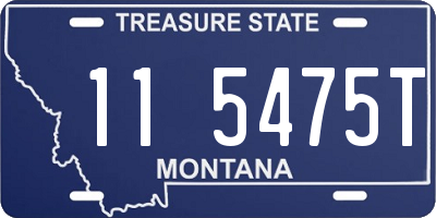 MT license plate 115475T