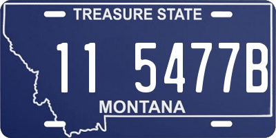 MT license plate 115477B