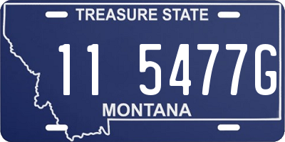 MT license plate 115477G