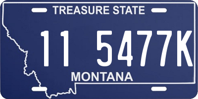 MT license plate 115477K