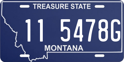 MT license plate 115478G