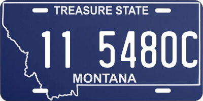 MT license plate 115480C