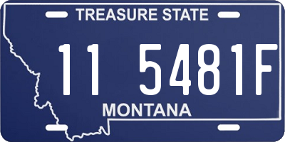 MT license plate 115481F