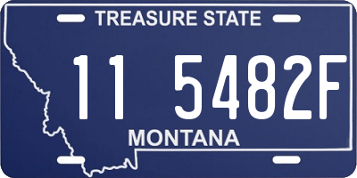 MT license plate 115482F