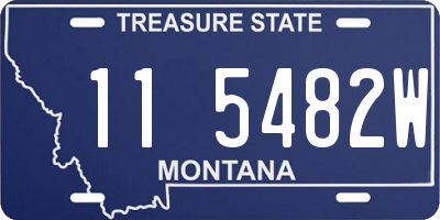 MT license plate 115482W