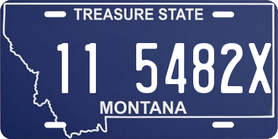 MT license plate 115482X