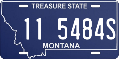 MT license plate 115484S