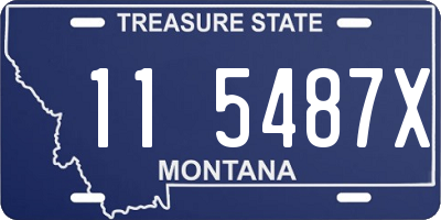 MT license plate 115487X