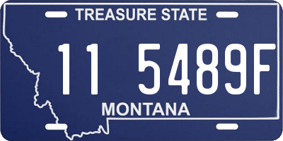 MT license plate 115489F