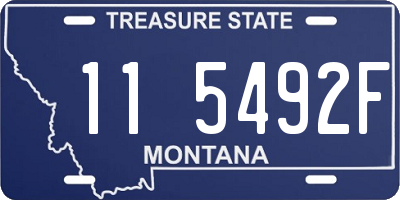 MT license plate 115492F