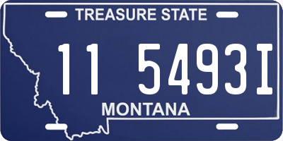 MT license plate 115493I