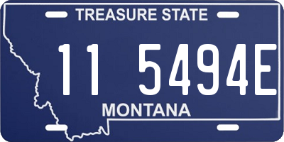 MT license plate 115494E