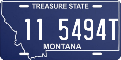 MT license plate 115494T
