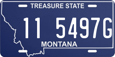 MT license plate 115497G