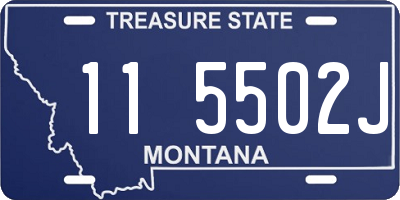 MT license plate 115502J