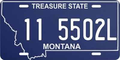 MT license plate 115502L