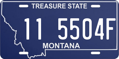 MT license plate 115504F