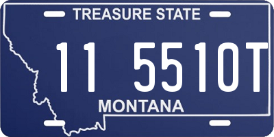 MT license plate 115510T