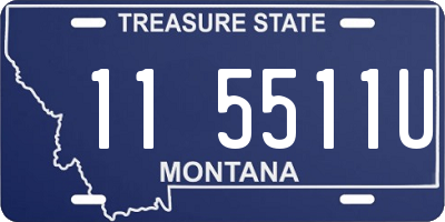 MT license plate 115511U