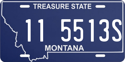 MT license plate 115513S