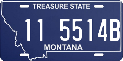 MT license plate 115514B