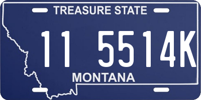 MT license plate 115514K