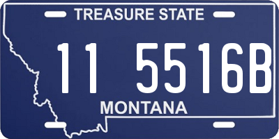 MT license plate 115516B