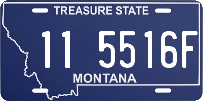 MT license plate 115516F