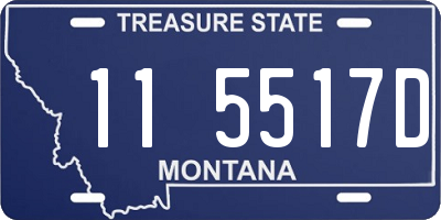 MT license plate 115517D