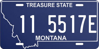 MT license plate 115517E