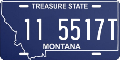 MT license plate 115517T