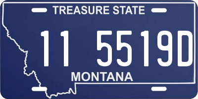 MT license plate 115519D