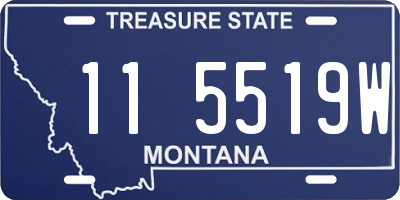 MT license plate 115519W