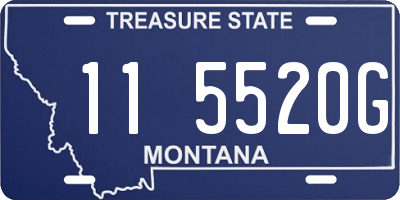 MT license plate 115520G