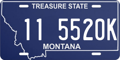 MT license plate 115520K