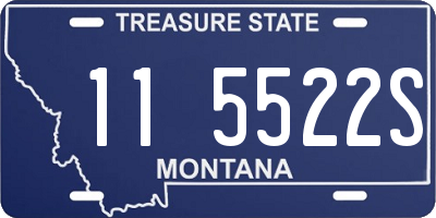 MT license plate 115522S