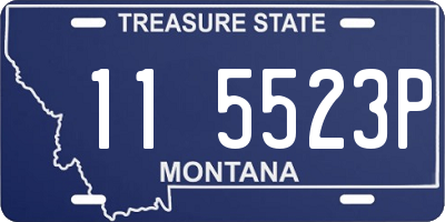 MT license plate 115523P