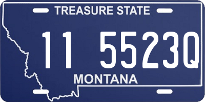 MT license plate 115523Q