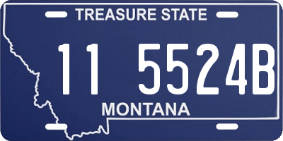 MT license plate 115524B
