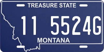 MT license plate 115524G
