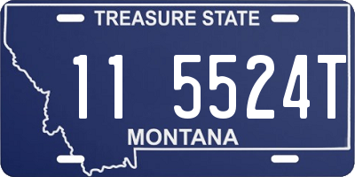 MT license plate 115524T