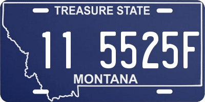 MT license plate 115525F