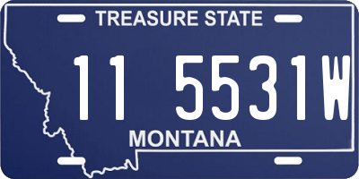 MT license plate 115531W